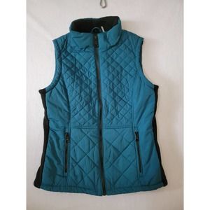 Andrew Marc W's Quilted Insulated Vest (Teal, Medium)